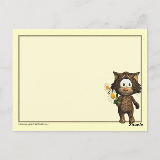 Cute Kat Briefkaart (Achterkant)