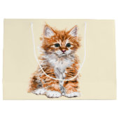 Cute Kat Cadeaubag Groot Cadeauzakje (Achterkant)