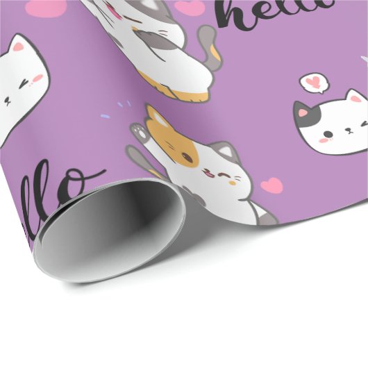 Cute kat cadeaupapier (Rol Hoek)