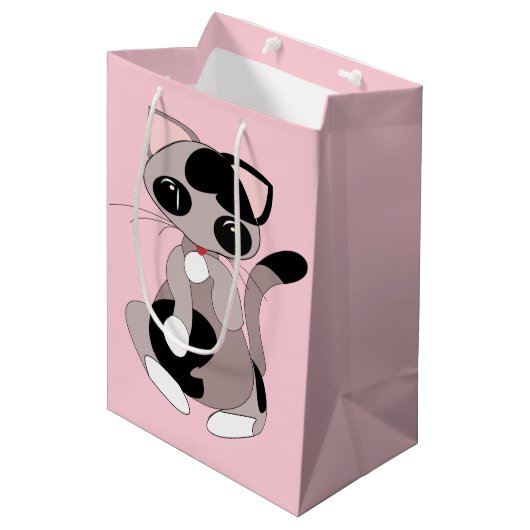 Cute Kat Cadeautas (Voorkant Gekanteld)