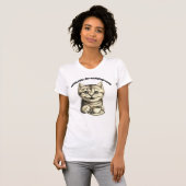 Cute Kat Coffee T-Shirt Grappig Kat Liefhebber Tee (Voorkant volledig)