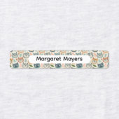 Cute Kat Collage Beige Blauw Roze Patroon Naam Labels (Design 2)