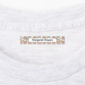Cute Kat Collage Beige Blauw Roze Patroon Naam Labels (Aangebracht)