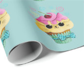Cute Kat Cupcake Cadeaupapier (Rol Hoek)