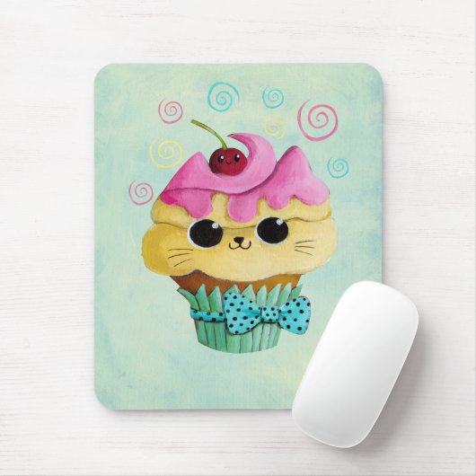 Cute Kat Cupcake Muismat (Met muis)