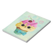 Cute Kat Cupcake Notitieblok (Linkerzijde)