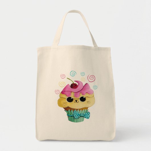 Cute Kat Cupcake Tote Bag (Voorkant)