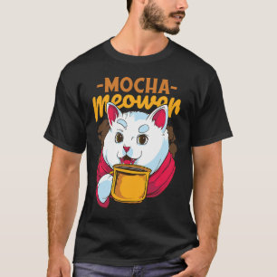 Cute Kat Drink Koffie Quote Drinkende Kat Kitty Mo T-shirt
