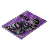Cute Kat en Gepersonaliseerde Naam Ontwerp Notitieboek (Linkerzijde)