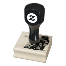 Cute Kat en Gepersonaliseerde Naam Ontwerp Rubberstempel
