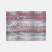 Cute Kat en Schotse Ruit Fleece Deken (Voorkant (Horizontaal))