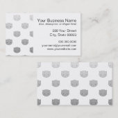 Cute Kat Facs in Black White Grey Visitekaartje (Voorkant / Achterkant)