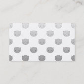 Cute Kat Facs in Black White Grey Visitekaartje (Achterkant)