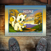 Cute Kat Funny Cat Doormat Deurmat