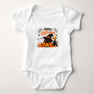 Cute Kat Gelukkig Halloween Reis Mok - Kawaii Heks Romper