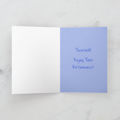 Cute Kat Gelukkig Pensioenkaart Kaart (Binnen)