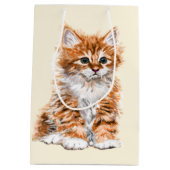 Cute Kat Geschenktas Medium Cadeauzakje (Achterkant)