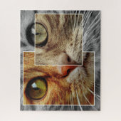 Cute Kat Gezicht Collage Puzzel (Verticaal)