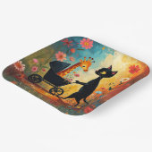 Cute Kat Giraffe Papieren Bord (Gebogen)