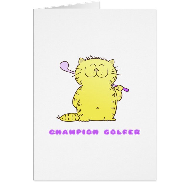 Cute Kat Golfer (Voorkant)