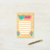 Cute Kat Hallo Post-It Notities Post-it® Notes (Op bureau)