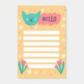 Cute Kat Hallo Post-It Notities Post-it® Notes (Voorkant)