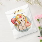 Cute Kat Happy Child Birthday Bedankzakje (Gezegeld)