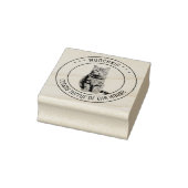 Cute Kat Huisdier Foto Rond Rubberstempel (Stempel)