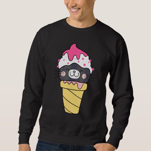 Cute Kat Ijs  Kitty Kat Dessert 1 Trui (Voorkant)