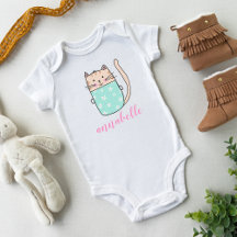 Cute kat illustratie babymeisje naam