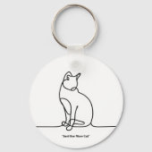 Cute Kat Illustratie Sleutelhanger – Perfecte Cade (Achterkant)