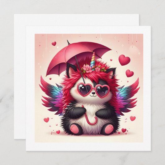 Cute Kat Kaart (Voorkant / Achterkant)