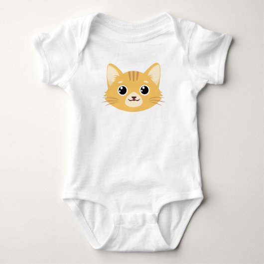 Cute Kat Kawaii ontwerp Baby Rompertje (Voorkant)