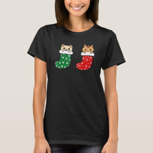Cute Kat Kerst Soks Xmas Mannen Vrouwen Kinderen T-shirt