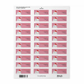 Cute Kat Kerstmannen Hoed Vakantie Retouradres Etiket (Full Sheet)