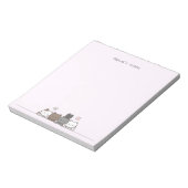 Cute Kat Kitten kleurrijke gradiënt Persoonlijk  Notitieblok (Linkerzijde)