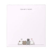 Cute Kat Kitten kleurrijke gradiënt Persoonlijk  Notitieblok (Voorkant)