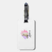 Cute Kat Kunst Bagage Label – Luna (Achterkant verticaal)