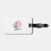 Cute Kat Kunst Bagage Label – Luna (Achterkant horizontaal)
