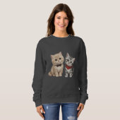 Cute Kat Liefhebber Hoodie Trui (Voorkant volledig)