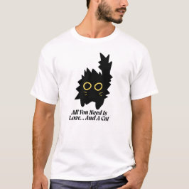 Cute Kat Liefhebber Quote T-shirt – Liefde & Een K