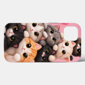 Cute Kat Liefhebbers Roze Hoestelletje Case-Mate iPhone Case (Achterkant (horizontaal))
