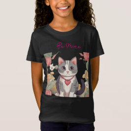 Cute Kat Love T-shirt voor Kinderen | Zoete Valent