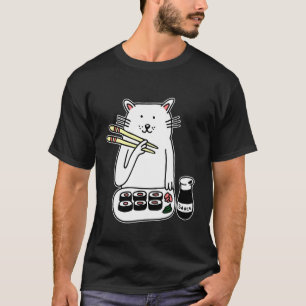 Cute Kat Maki & Nigiri Sushi Eetstokjes, Japans  T-shirt