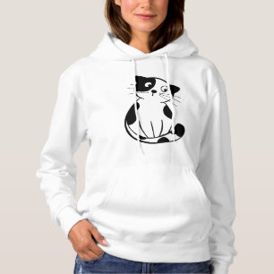 Cute kat merk motief om charme toe te voegen aan j hoodie