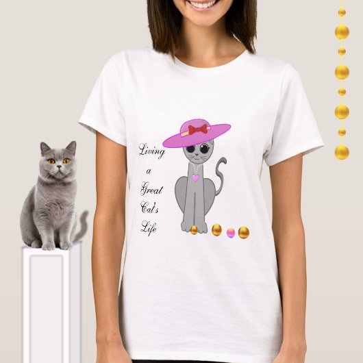Cute Kat met Hoed T-shirt