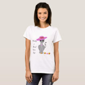 Cute Kat met Hoed T-shirt (Voorkant volledig)