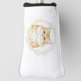 Cute Kat met honkbalpet golfclub hoofd  Golfheadcover