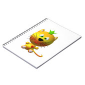 Cute Kat Met Kroon Notitieboek (Linkerzijde)