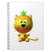 Cute Kat Met Kroon Notitieboek (Voorkant)